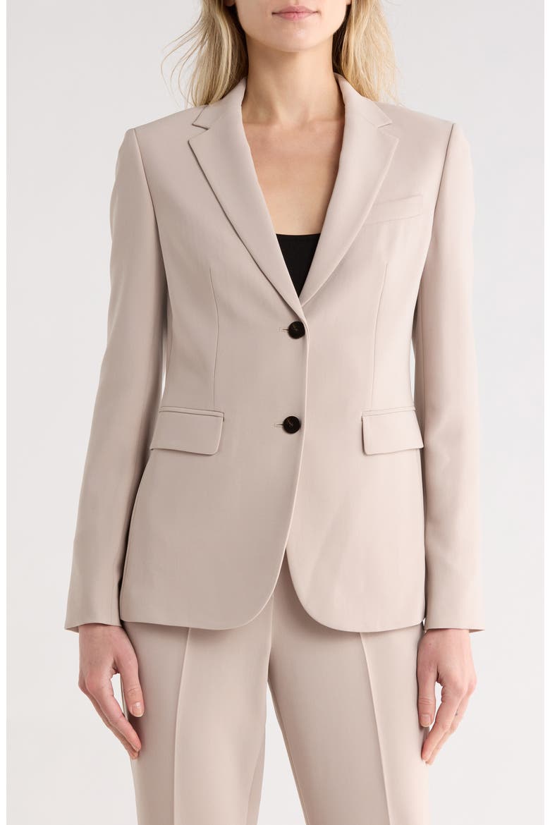 Classic Modern Crepe Blazer, Main, color, LIGHT TAUPE