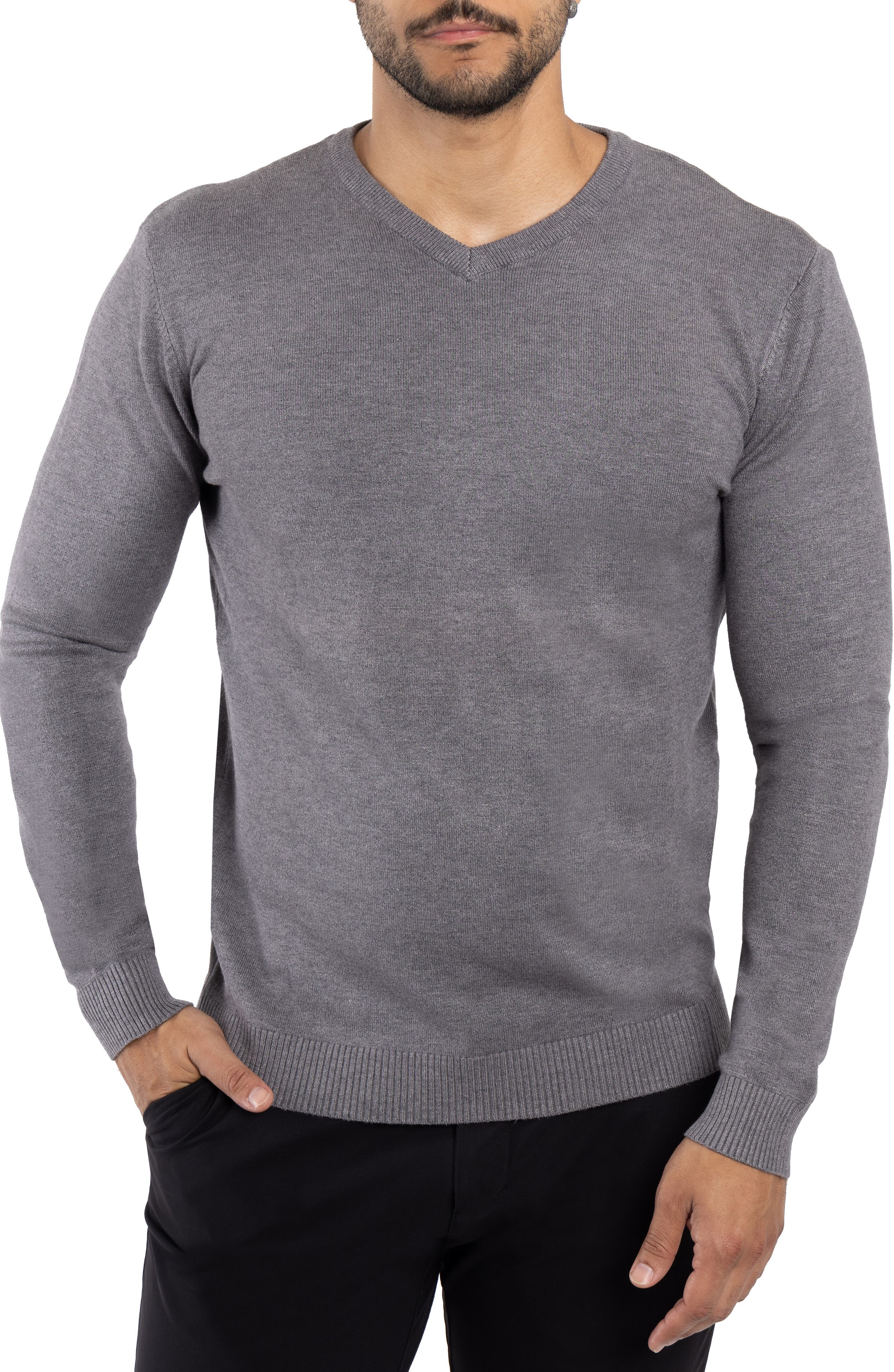 V-Neck Rib Knit Sweater - image 3