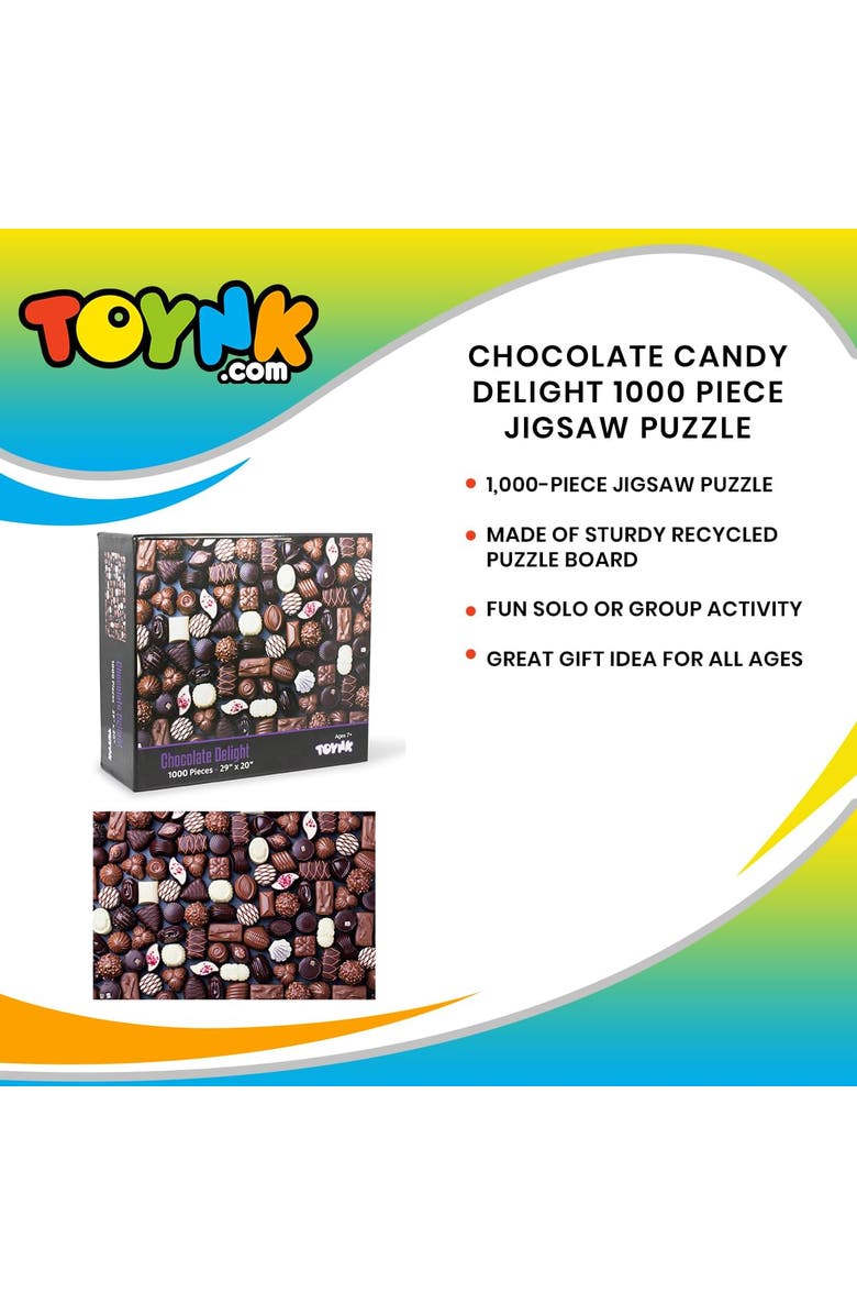 Toynk Chocolate Delight Candy Puzzle For Adults And Kids | 1000 Piece Jigsaw Puzzle, Alternate, color, Multi-Color