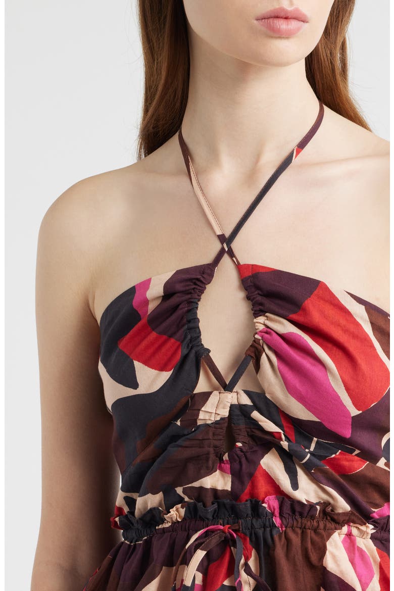 Dulce Peplum Halter Top, Alternate, color, PARADISE