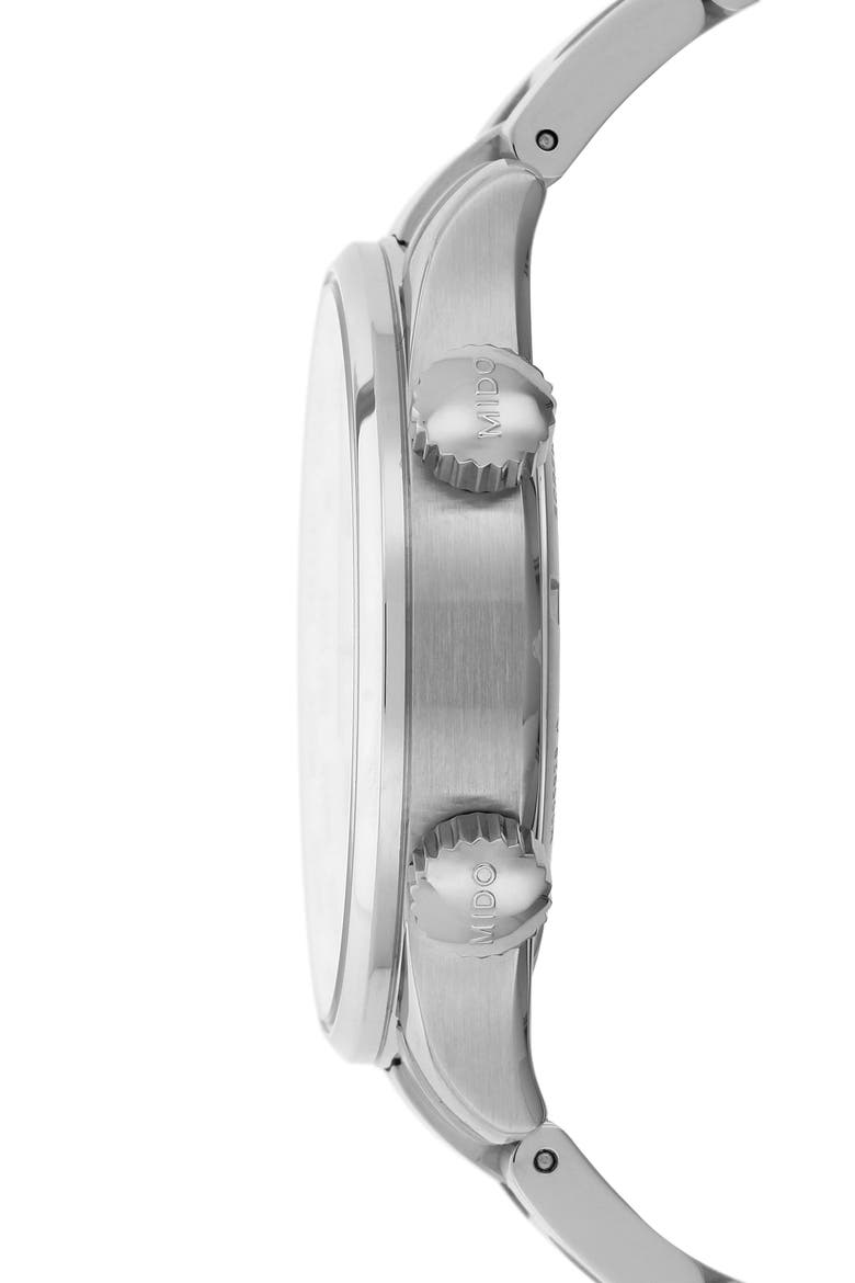 Multifort Automatic Bracelet Watch, Alternate, color, SILVER