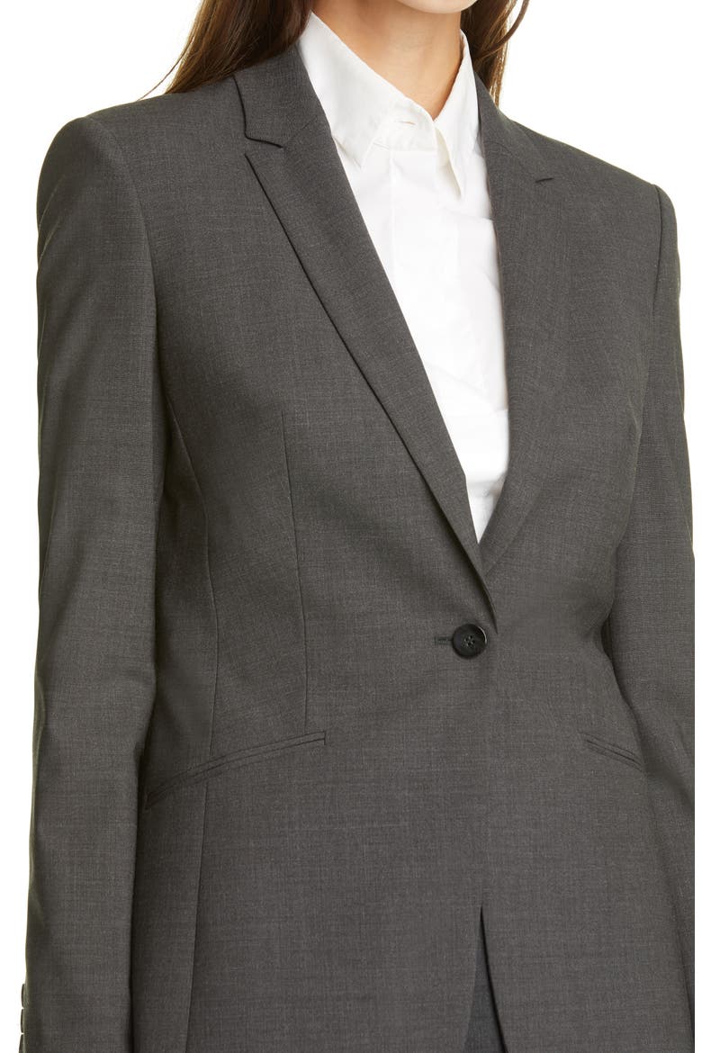 Jabina Stretch Tropical Wool Jacket, Alternate, color, CHARCOAL
