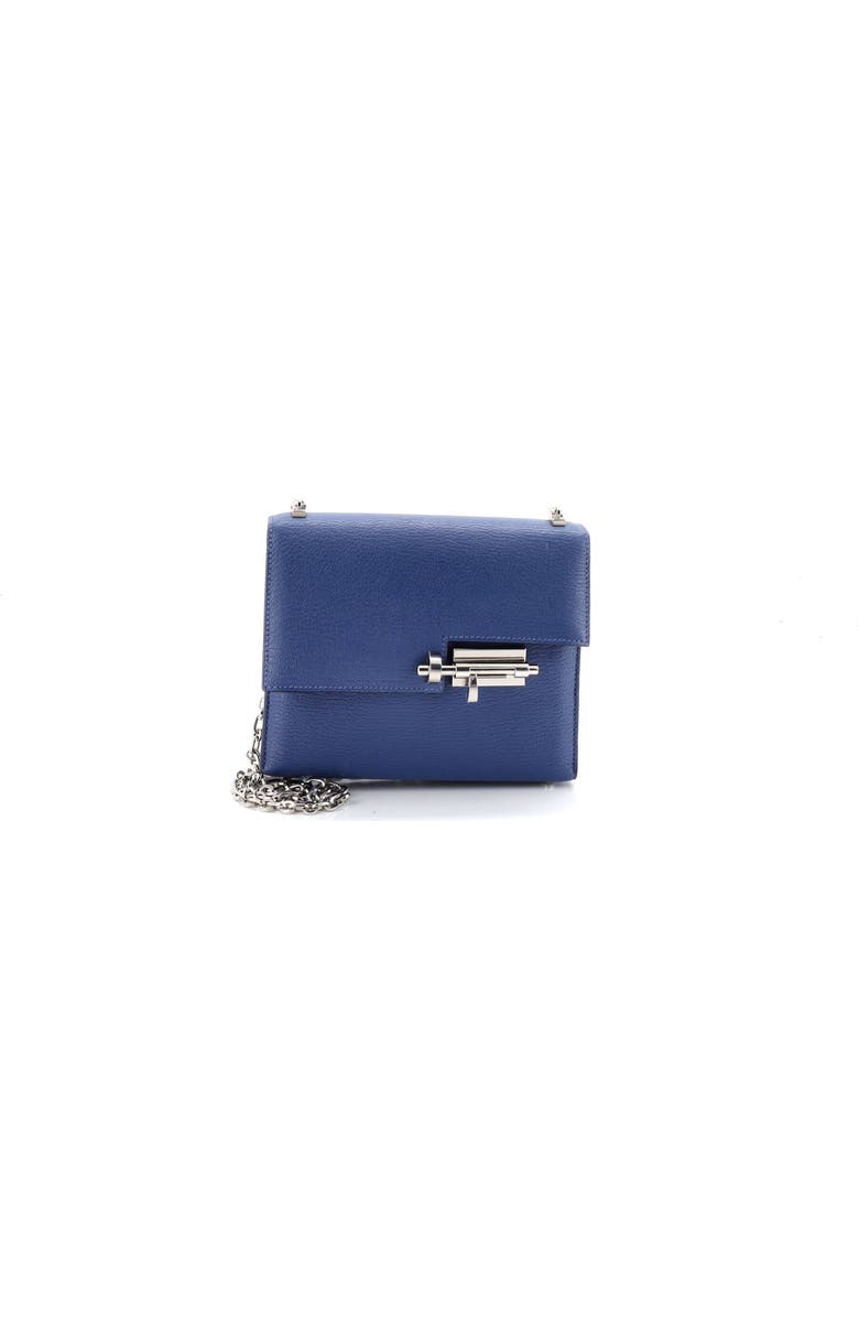 Pre-Owned Hermes Verrou Chaine Bag Chevre Mysore Mini, Main, color, Bleu Brighton