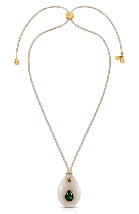Teardrop Cord Pendant Necklace