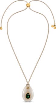 Ettika Teardrop Cord Pendant Necklace