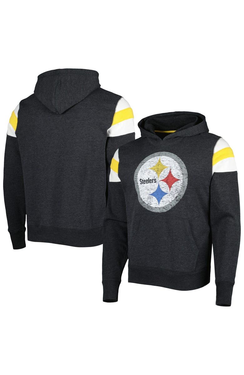 '47 Men's '47 Heathered Heather Black Pittsburgh Steelers Premier Nico Pullover Hoodie, Alternate, color, 