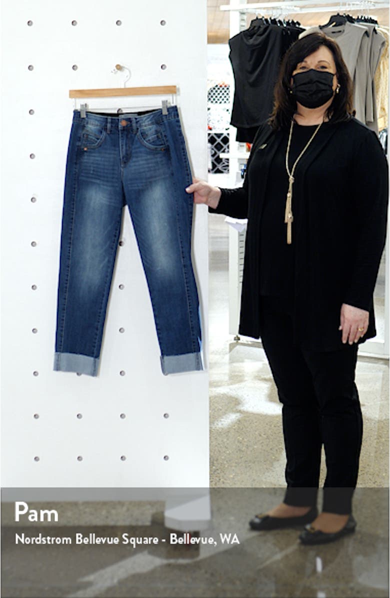 'Ab'Solution High Waist Crop Slim Straight Leg Jeans, sales video thumbnail