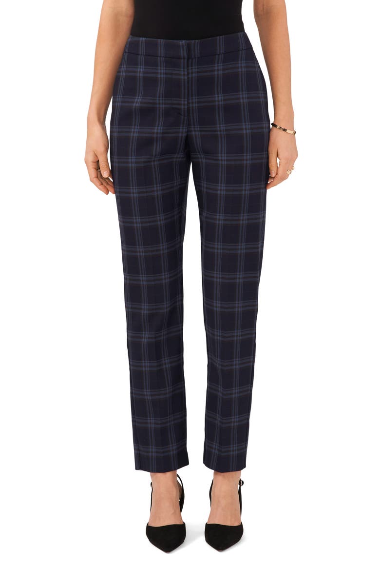 Plaid Straight Leg Pants, Main, color, DUSK