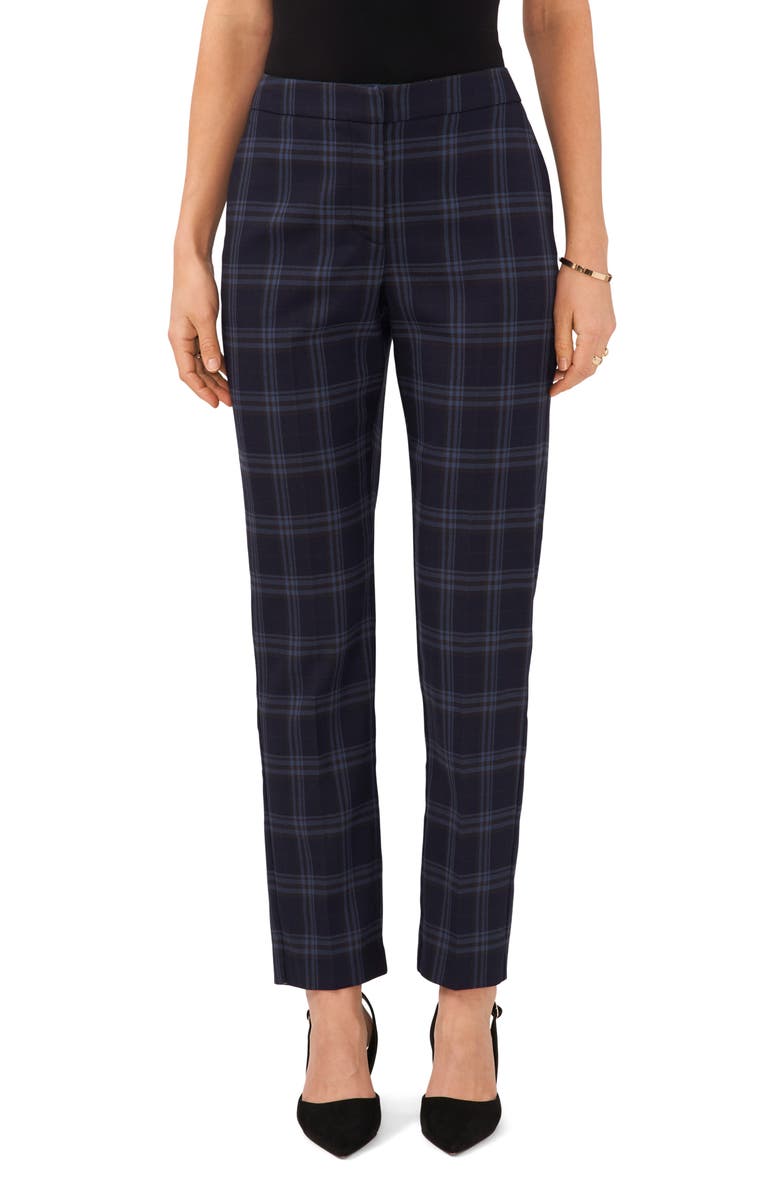 Vince Camuto Plaid Straight Leg Pants, Main, color,