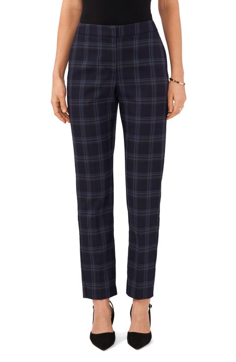 Plaid Straight Leg Pants