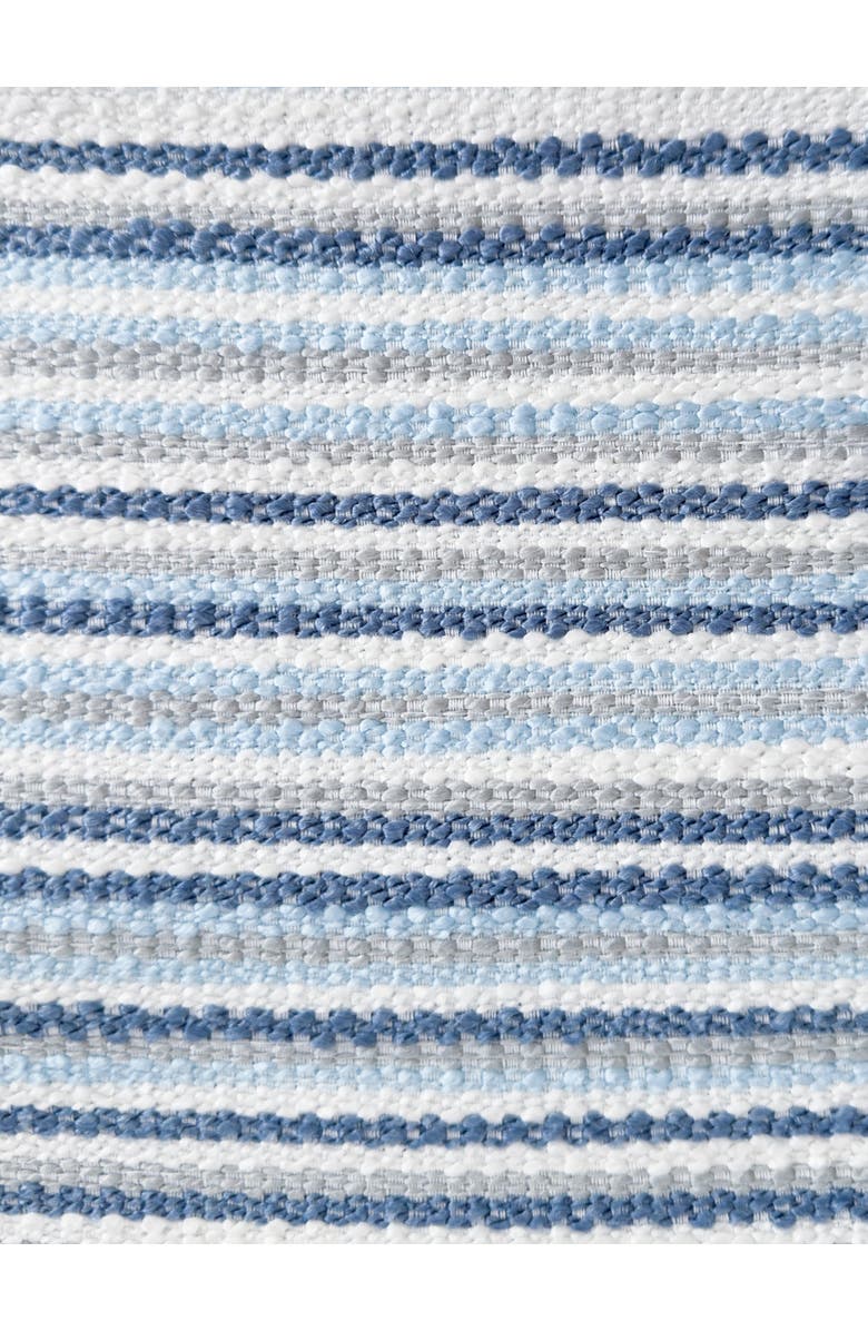 Anaya Blue Yacht Stripe Indoor Outdoor Table Runner, Alternate, color, Blue