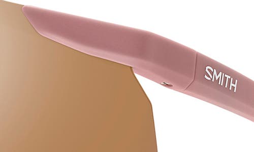 Smith Vert 139mm Chromapop™ Polarized Shield Sunglasses In Matte Chalk Rose/rose Gold