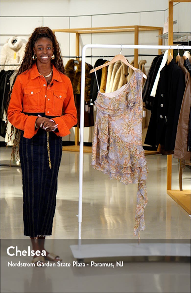 Sahara Floral One-Shoulder Minidress, sales video thumbnail