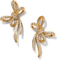Nadri Le Bisou Pavé Bow Earrings