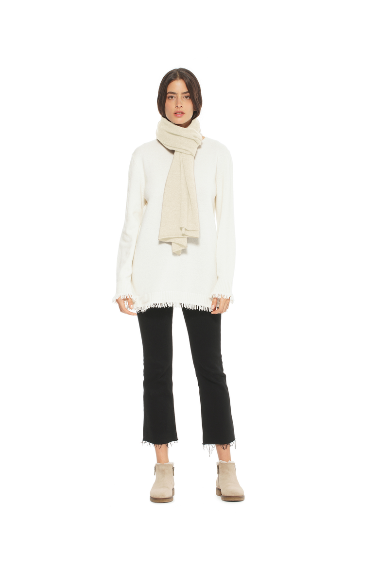 Pure Cashmere Cloud-Soft Scarf, Alternate, color, Milk White