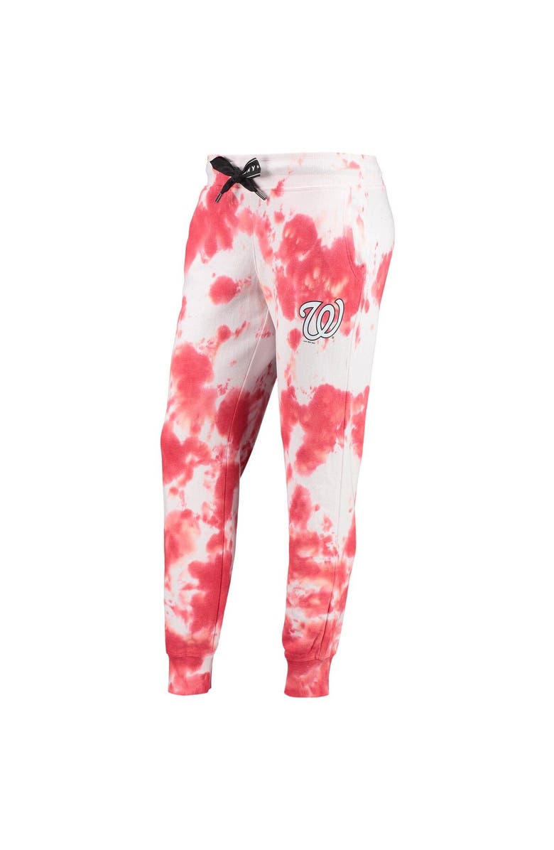 DKNY SPORT Women's DKNY Sport White/Red Washington Nationals Melody Tie-Dye Jogger Pants, Alternate, color, 