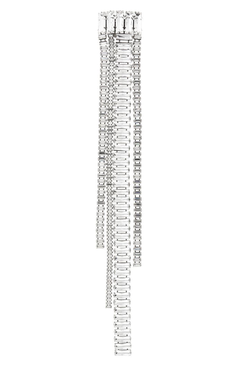 Area Medium Crystal Baguette Fringe Barrette, Main, color, 