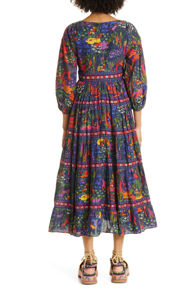 Animal Utopia Puff Sleeve Maxi Dress, Alternate, color, ANIMAL UTOPIA