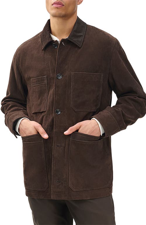 Rag & Bone Graham Suede Chore Jacket In Brown