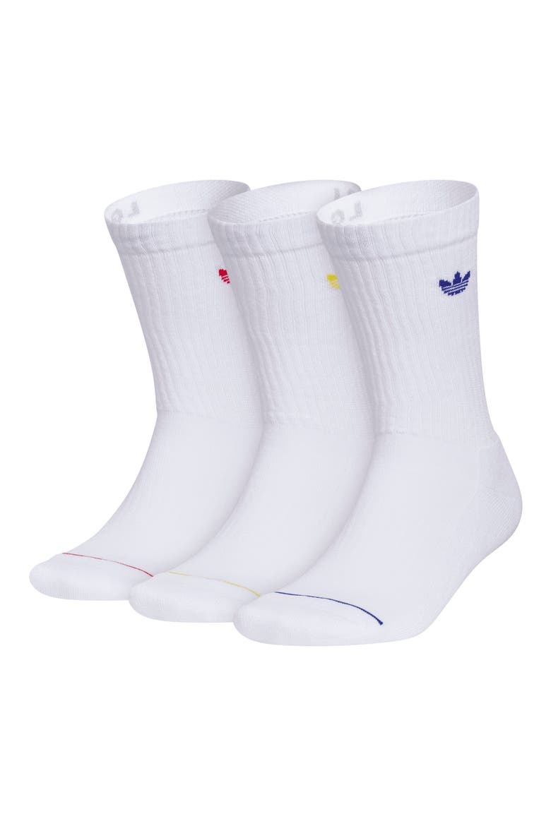 Gender Inclusive Originals Assorted 3-Pack Crew Socks, Main, color, WHITE/ SCARLET/ YELLOW