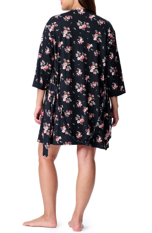 Motherhood Maternity Maternity Robe And Nursing Chemise Sleep Set In Pink