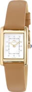 PORSAMO BLEU Karolina Diamond Leather Strap Watch, 21.5mm x 30mm - 0.06 ctw