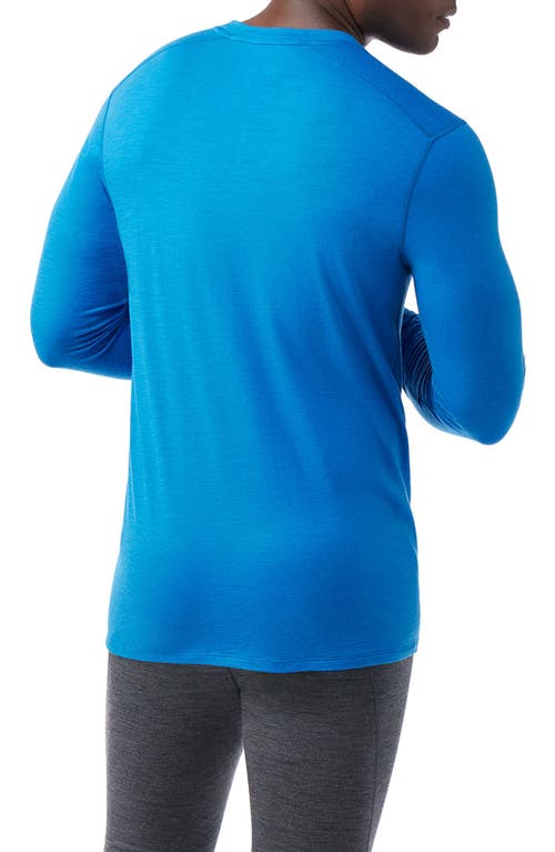 Smartwool Classic All Season Merino Base Layer Long Sleeve Crewneck Top In Nival Blue