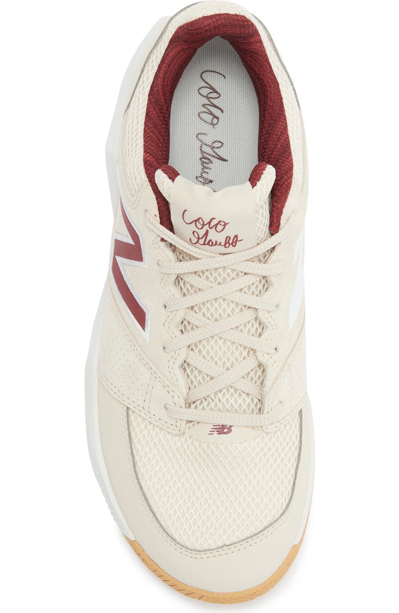 New Balance Coco Delray Tennis Shoe, Alternate, color, Bisque/ Monarch Burgundy