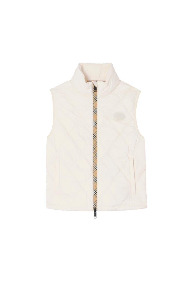 Packable Quilted Nylon Cheswick Gilet, Alternate, color, Tundra white