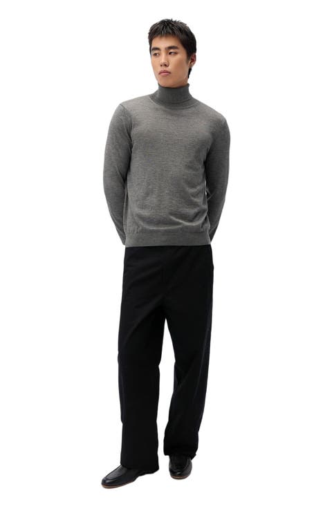 Cashmere-Silk Turtleneck Sweater