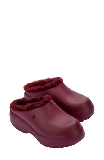 MELISSA MELISSA FREE FLUFFY FAUX FUR LINED CLOG