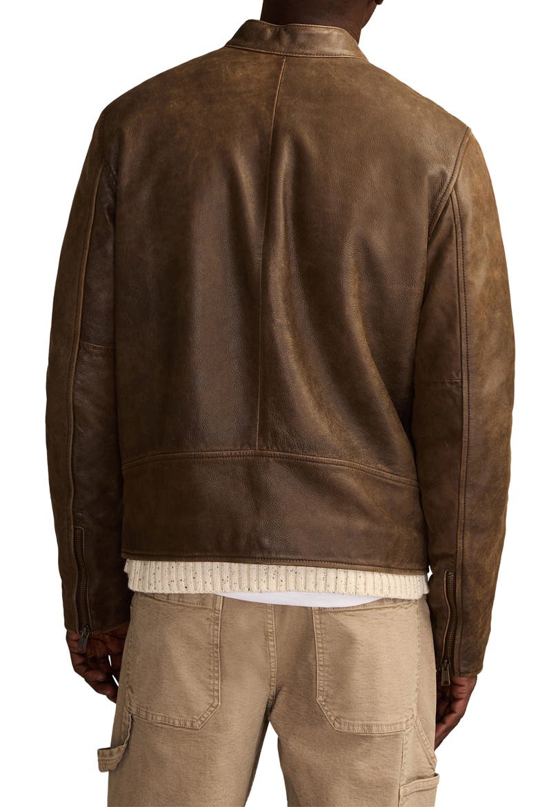 Bonneville Washed Leather Jacket, Alternate, color, TIMBER BROWN