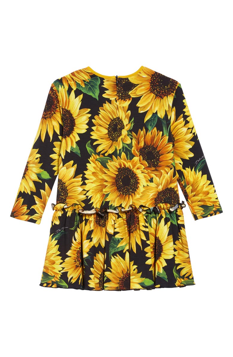 Dolce&Gabbana Sunflower Print Dress, Alternate, color, 