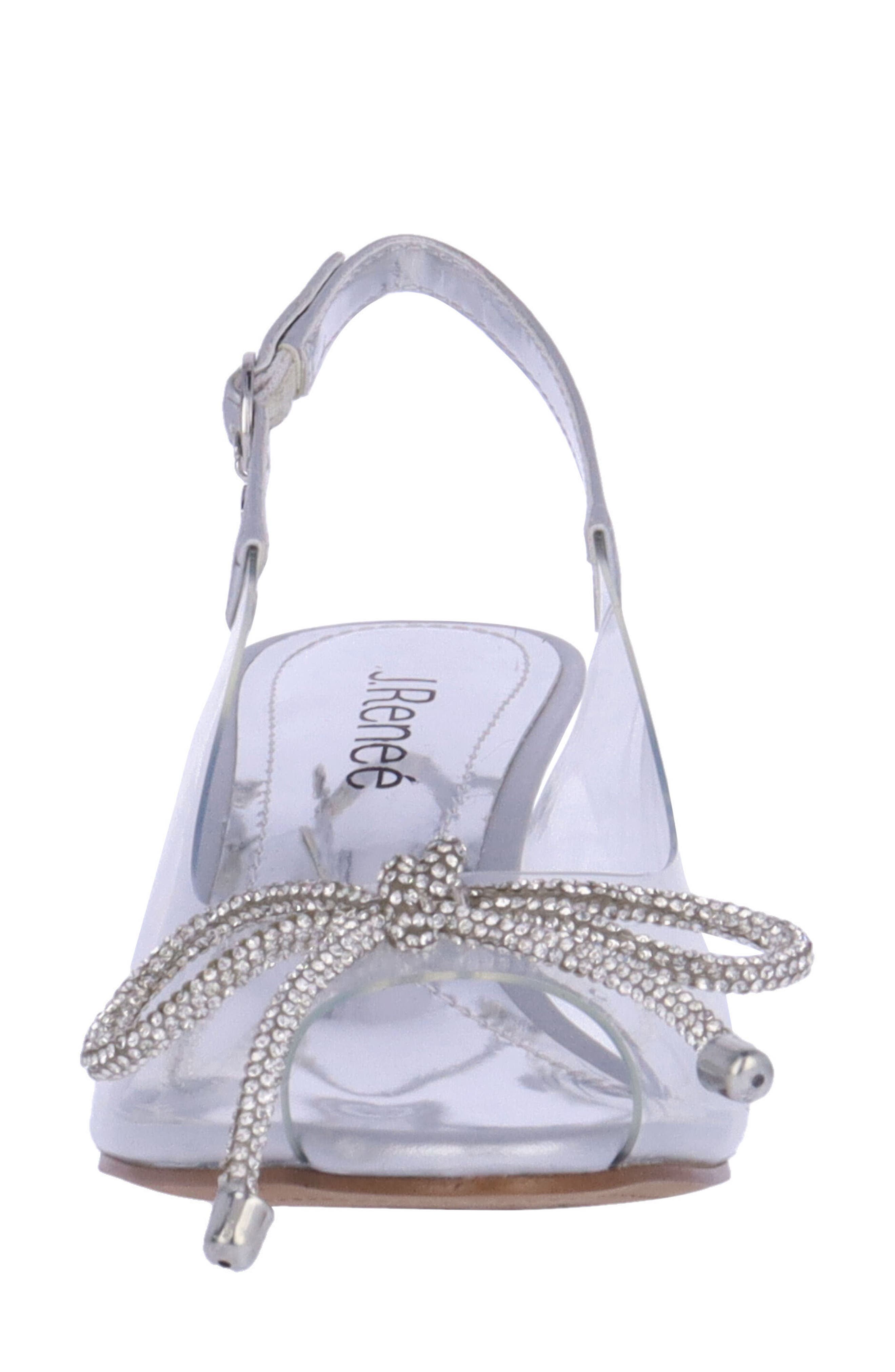 J. Reneé Menaka Slingback Sandal, Alternate, color, Clear/ Silver
