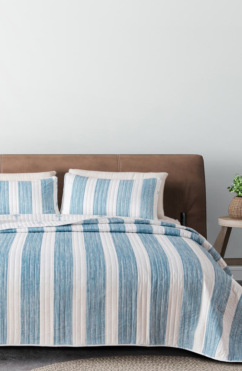 Woven & Weft Coastal 3-Piece Quilt Set, Alternate, color, Blue