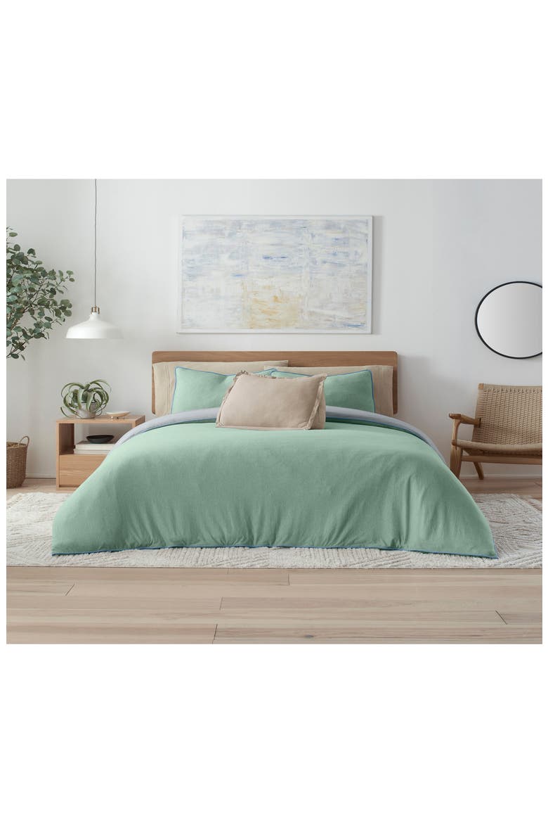 Snuggle Comforter Set, Alternate, color, SAGE/GREY