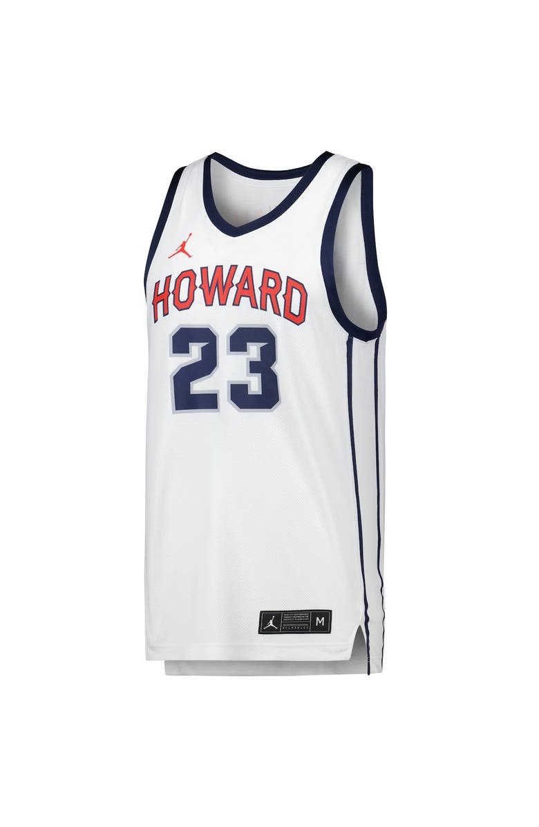 Jordan Brand Men's Jordan Brand Michael Jordan White Howard Bison Replica Basketball Jersey, Alternate, color, White