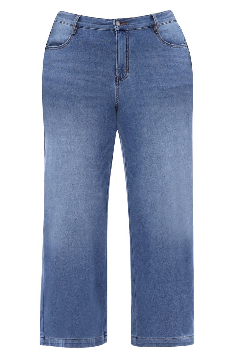 Bayeas High Waist Wide Leg Jeans, Alternate, color, Bluebell