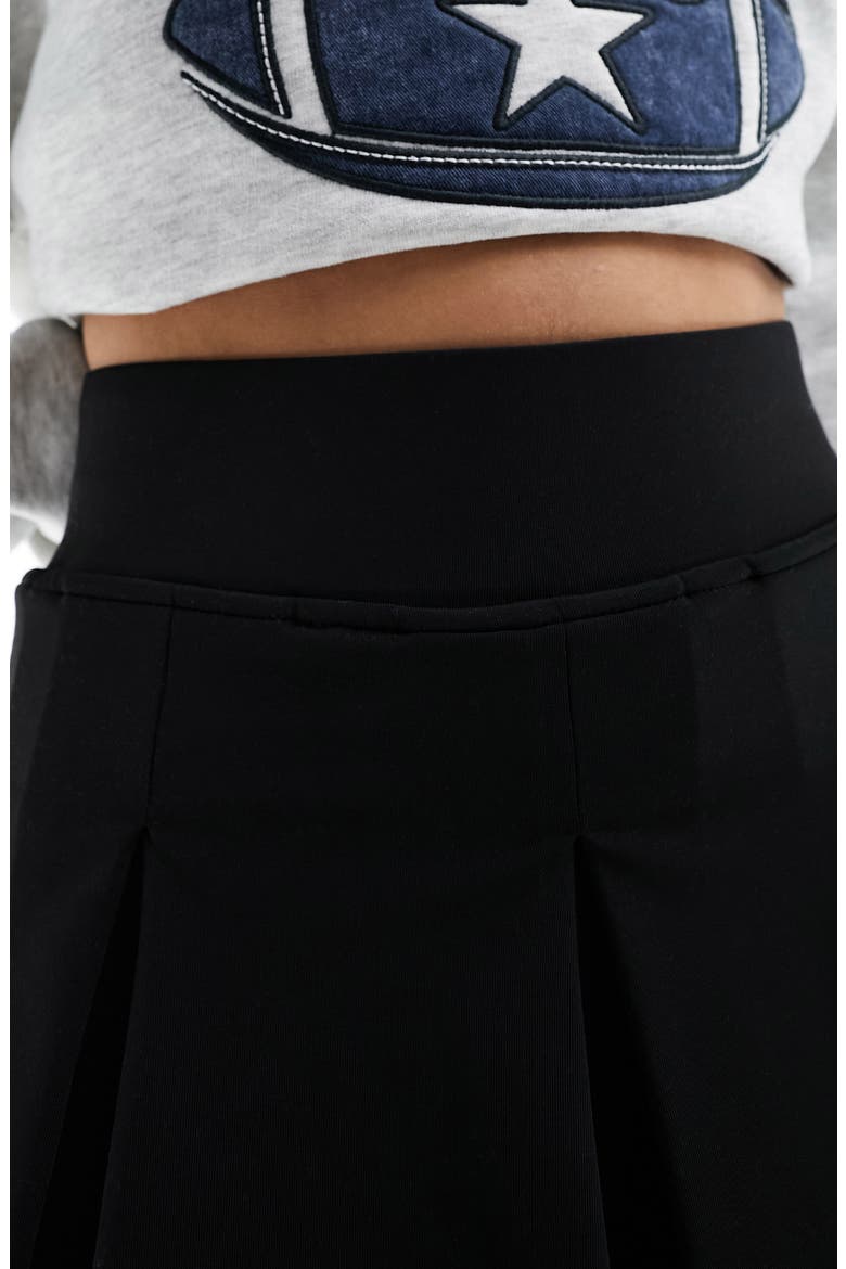 Pleated Miniskort, Alternate, color, BLACK