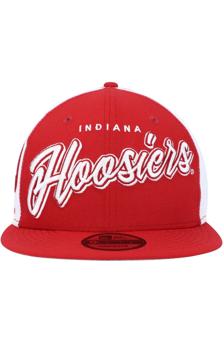 New Era Men's New Era Crimson Indiana Hoosiers Outright 9FIFTY Snapback Hat, Alternate, color,