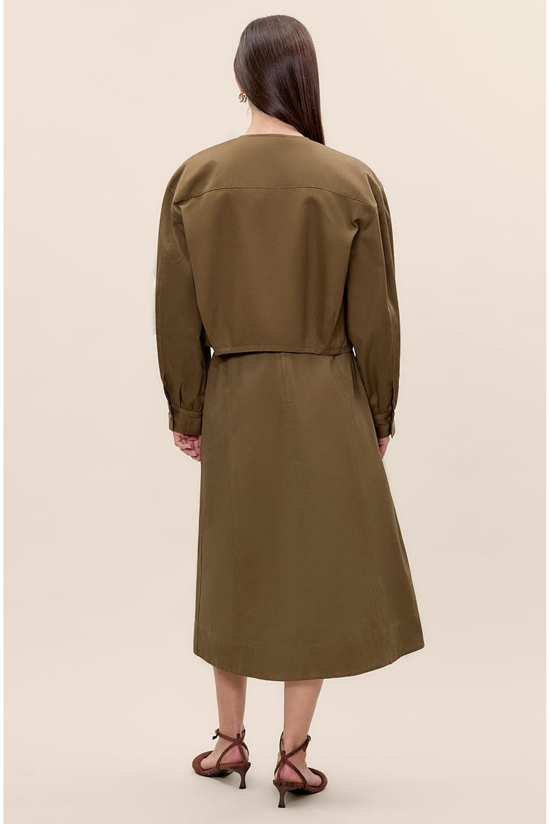 Aria Twill Jacket, Alternate, color, Olive