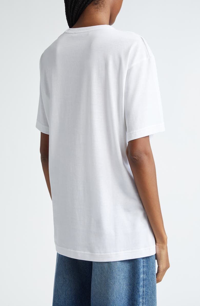 Acne Studios Nash Face Patch T-Shirt, Alternate, color, Optic White