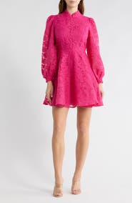 Love By Design Amber Long Sleeve Lace Fit & Flare Dress