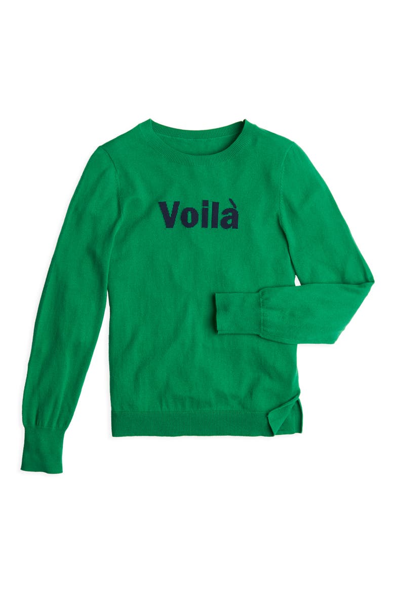 Fine Gauge Voilà Sweater, Alternate, color, LUSH GREEN