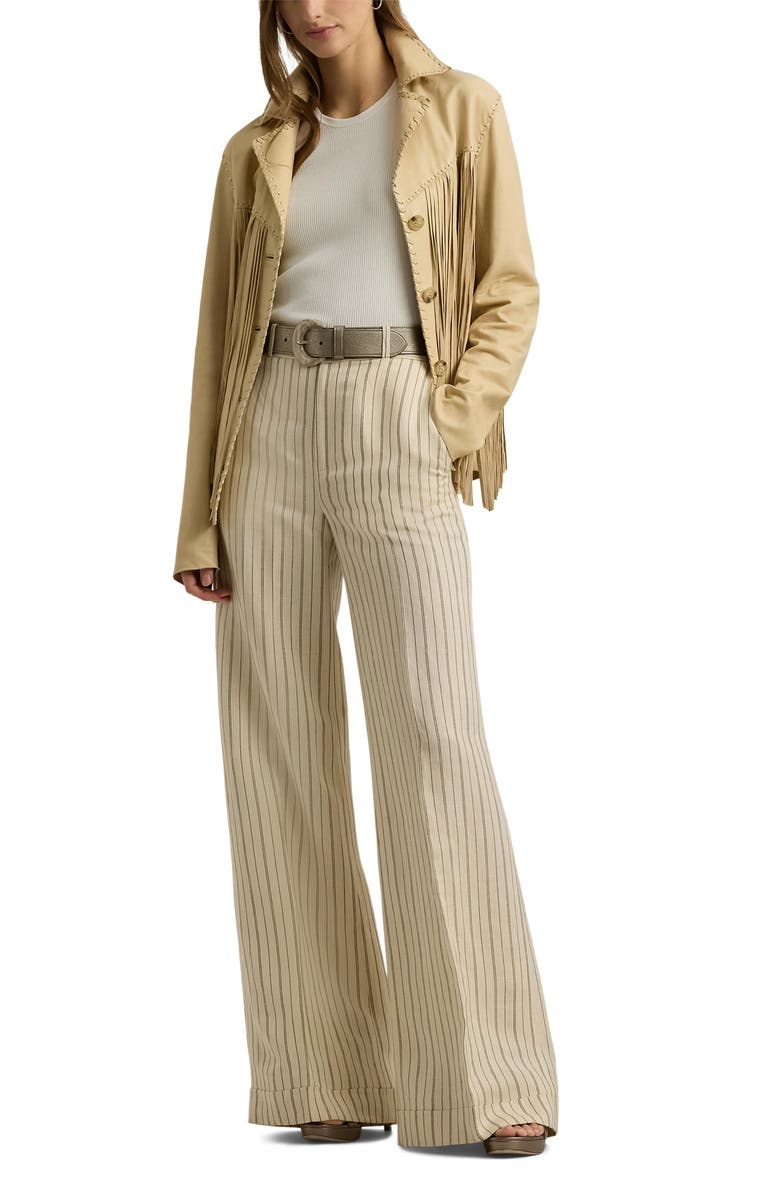 Lauren Ralph Lauren Pinstripe Wide Leg Pants, Alternate, color,