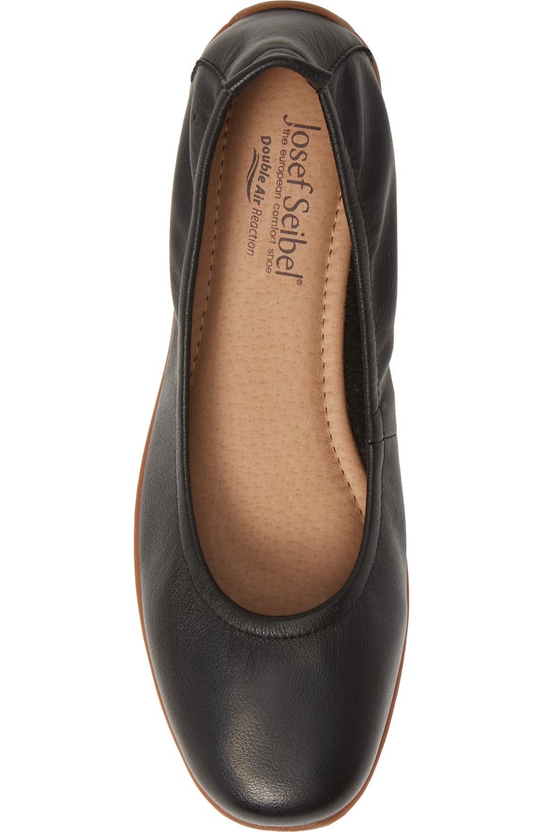 Josef Seibel Fenja 01 Flat, Alternate, color, Black Leather