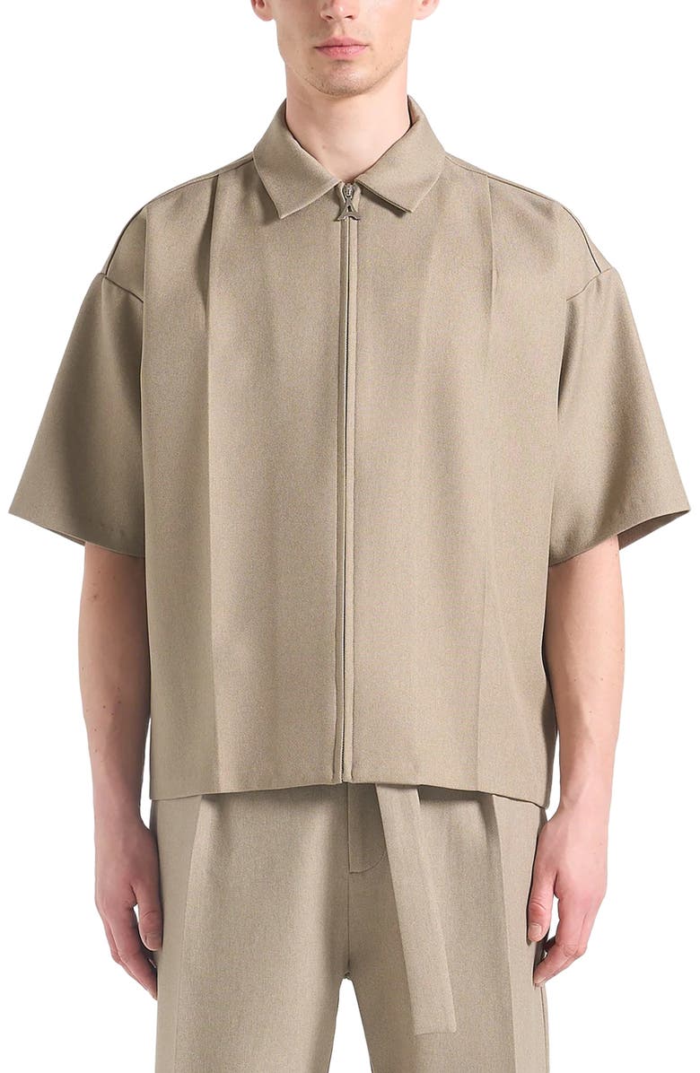 Manière De Voir Aven Boxy Shirt with Crease, Main, color,