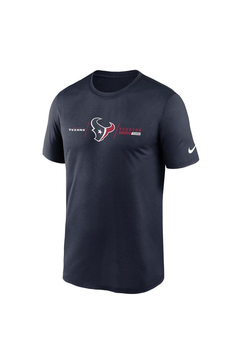 Nike Men's Nike Navy Houston Texans Horizontal Lockup Legend T-Shirt, Alternate, color, 
