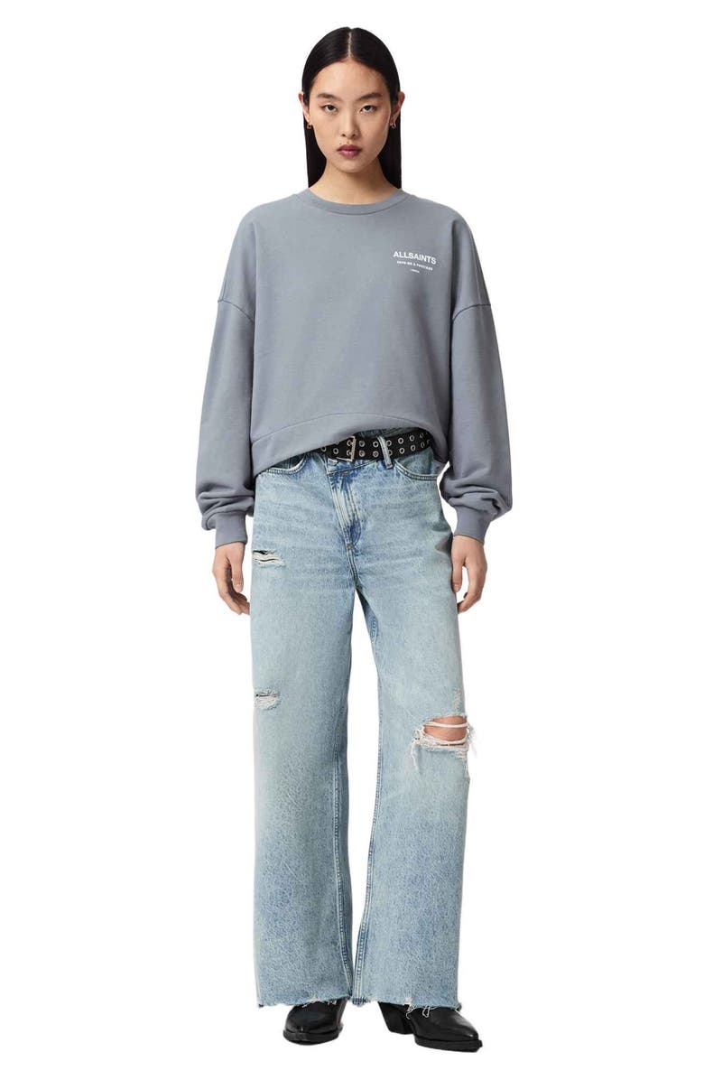 AllSaints Dreamer Lila Sweatshirt, Alternate, color, Quarry Blue