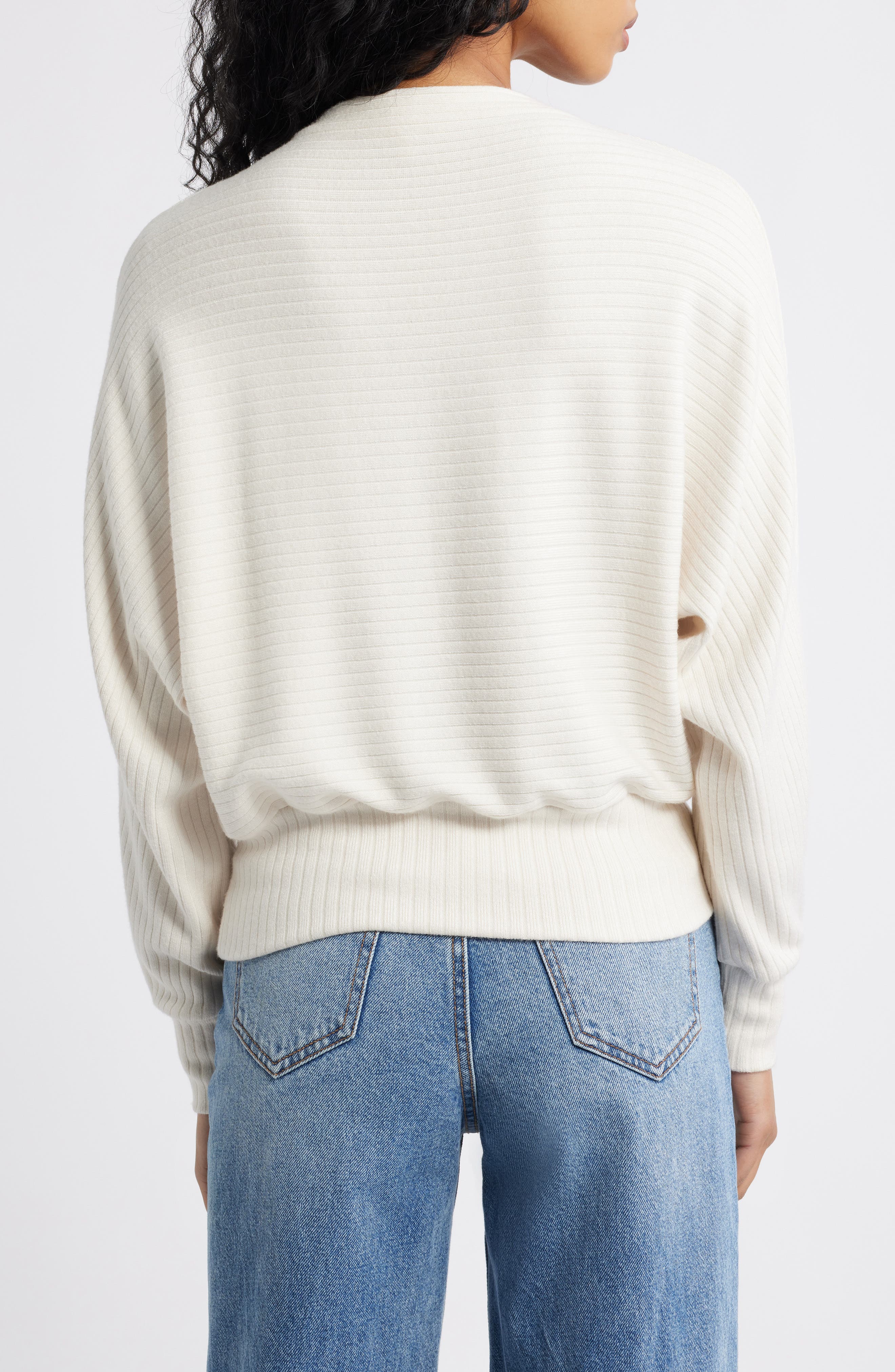 Mock Neck Dolman Sleeve Sweater - image 3